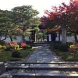 Kyoto Autumn Color Leaves of Enkoji and Modern Architecture near Nishijin